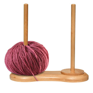 Bamboo Wooden Knitting Double Yarn Cone Sample Skein  Holder Stand Warp Creel Advanced Metal Twirling Mechanism Lazy Susan Big