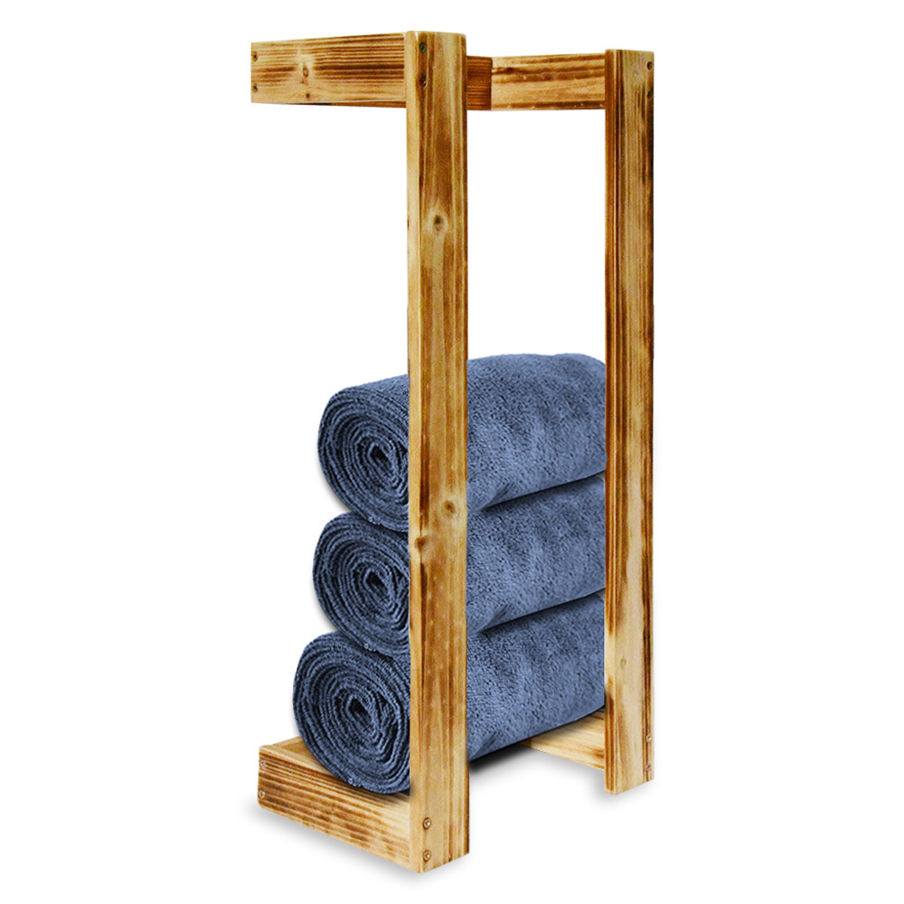 Youlike Rustic Decor Wood Towel Organizer, Blanket Storage Holder for Bathroom, Luxury Wall Mounted Towel Rack