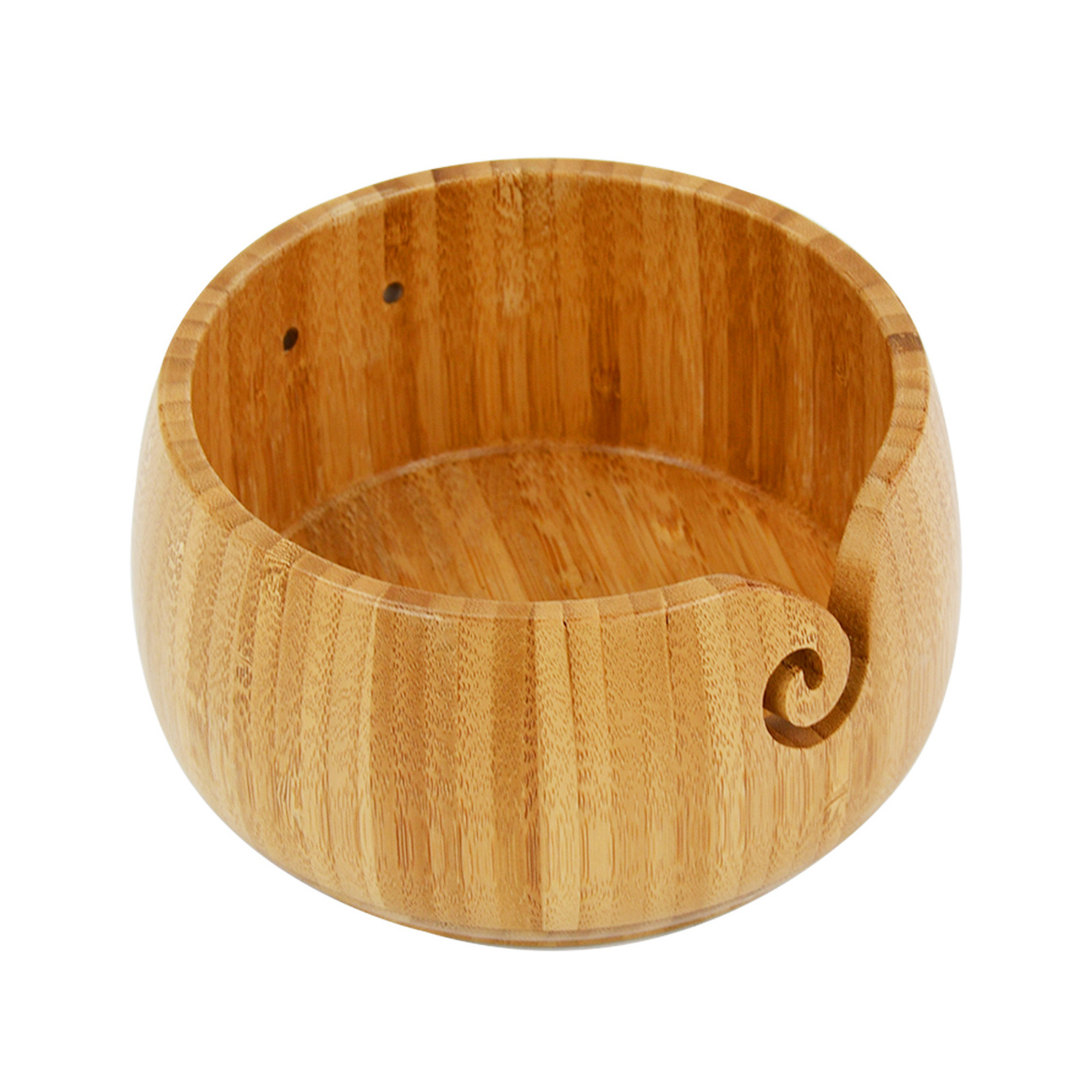 Handmade Wooden Yarn Bowls for Knitting and Crocheting Customized Knitting Bowl with No-slip Pad