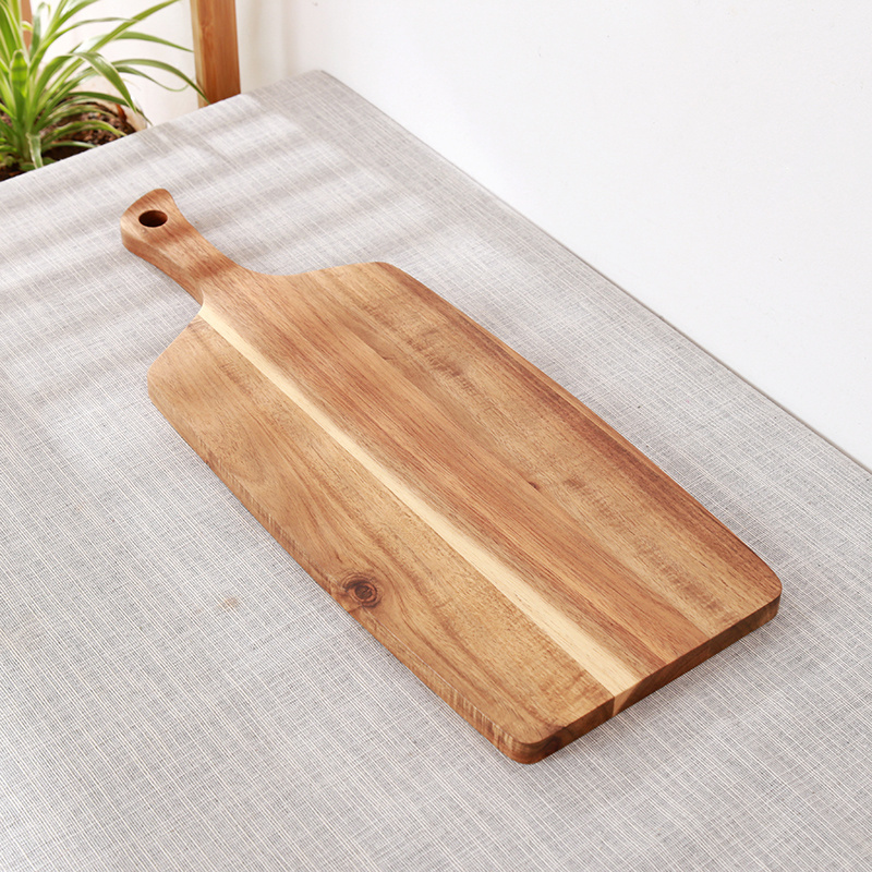 Youlike Premium Acacia Wood Kitchen Cutting Chopping Board with Handle, Large Capacity Pizza Board