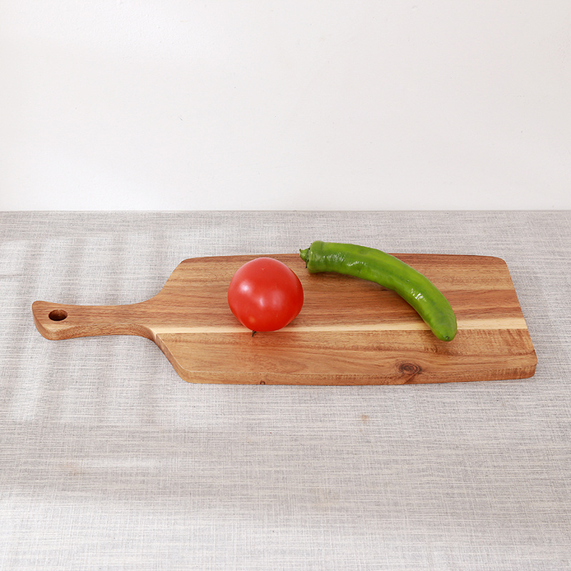 Youlike Premium Acacia Wood Kitchen Cutting Chopping Board with Handle, Large Capacity Pizza Board