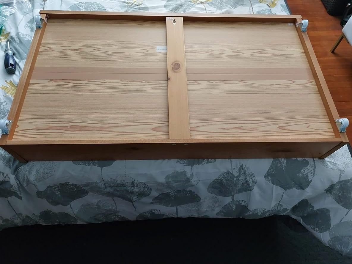 Home Furniture Assembled Wooden Under Bed Storage Drawer with 4-Wheels Underbed Drawers for Platform Bed