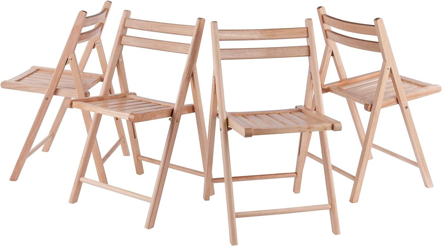 Folding Set Teak Chair, Wooden stool, bamboo foldable 4 PC hanging chairs for outdoor