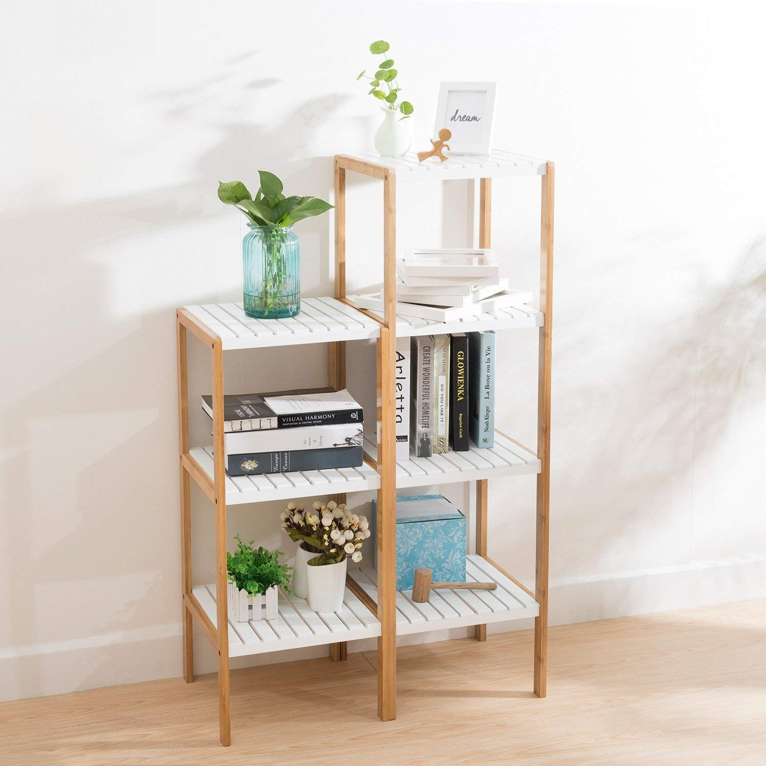 Wholesale Bamboo Corner Wall Shelf Wooden Storage Shelf Small Home Bathroom Corner Shelf