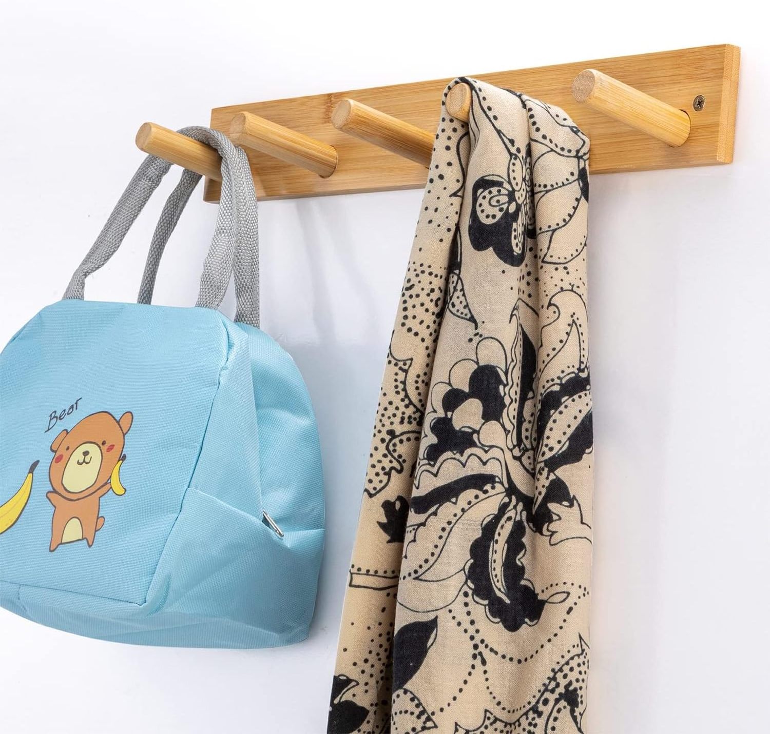 Kitchen Towel Shelf Wall Hangers Wall Mounted Coat Rack for Clothes Towel Hats Jackets