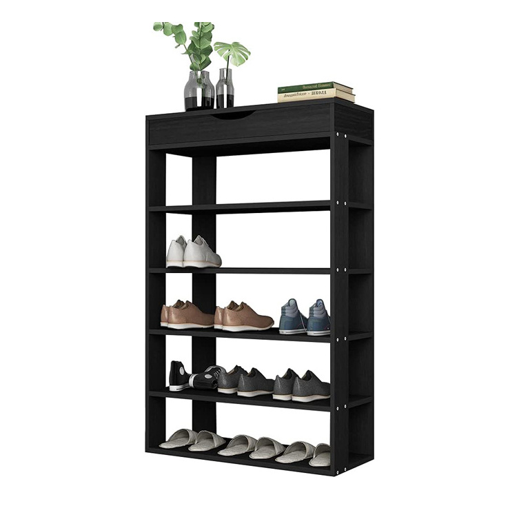 Modern Heavy Duty Bamboo Shoe Rack with Coat Tree and Seat Entryway Bench for Hallway for Home and Living Room