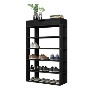 Modern Heavy Duty Bamboo Shoe Rack with Coat Tree and Seat Entryway Bench for Hallway for Home and Living Room