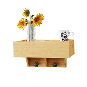 Removeable Bamboo Bedside Shelf Dorm Bed Side Table Bedside Storage Shelves With Drawer