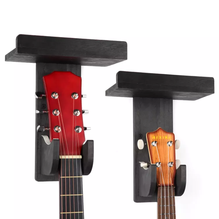 Wholesale Bamboo Wood Guitar Hangers Guitar Holder Guitar Wall Hanger for Acoustic or Electric