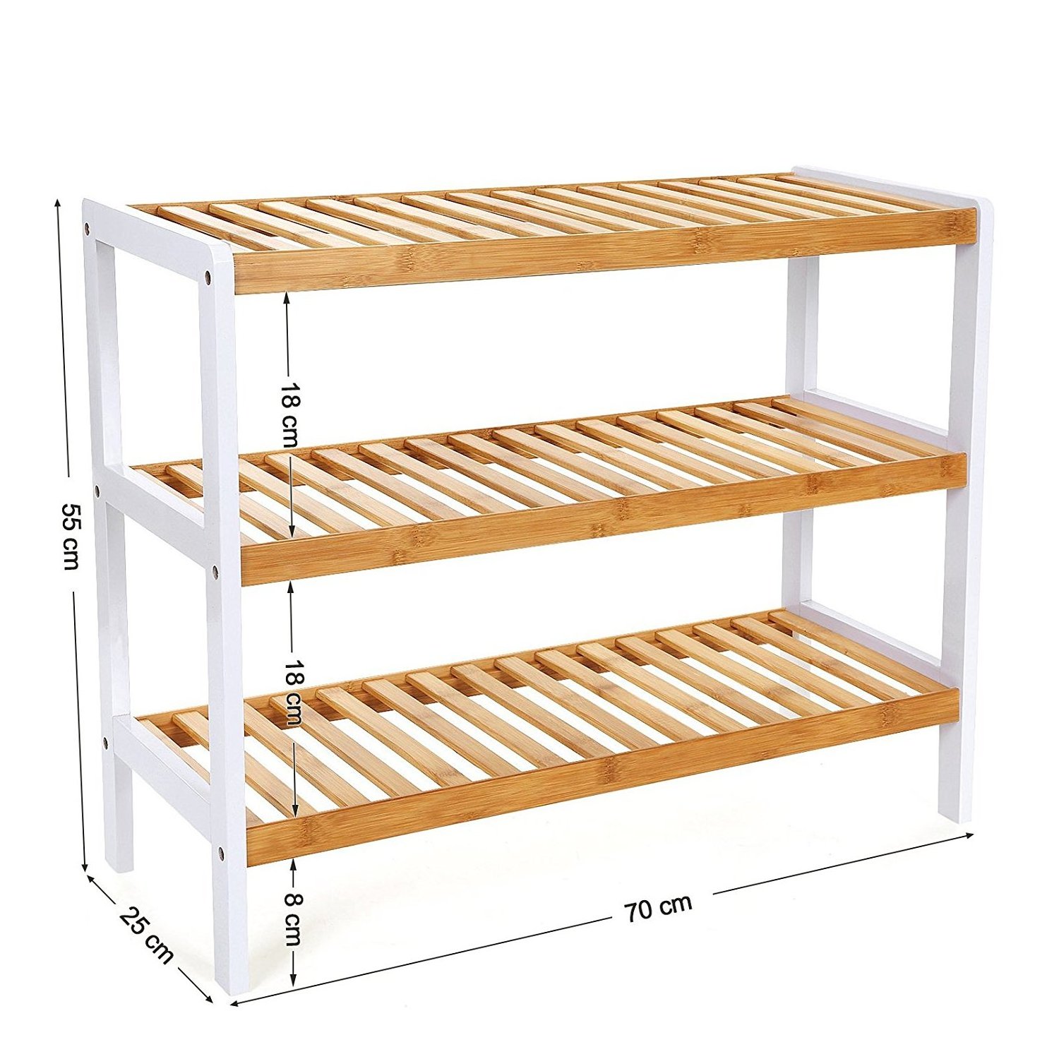 Factory 3 Tier Shoe Racks Stands Lower Bamboo Shelf Organizer Shoes Rack Cabinet