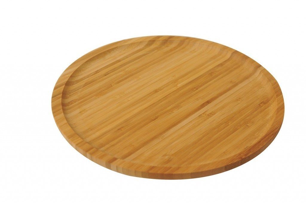 Round Lazy Susan Turntable Organizer Bamboo Rotating Tray Kitchen Serving Plate/Dining Table Top/Spices storage holder