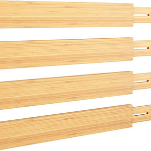 Drawer Dividers Bamboo Separators Organization Expandable Organizers for Kitchen Bedroom Bathroom Dresser Office 4-pack