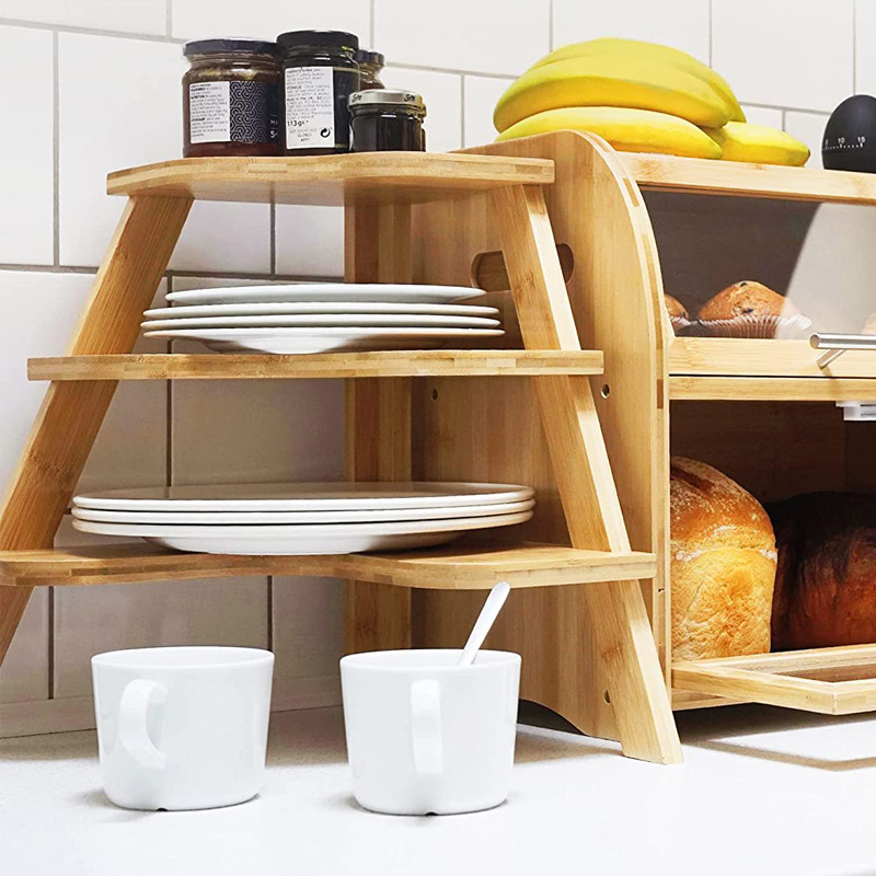 Home and Kitchen Hot Selling Products for 2023 Countertop Organizer Shelf 3 Tier Pantry Organization Plate Rack Spice Racks