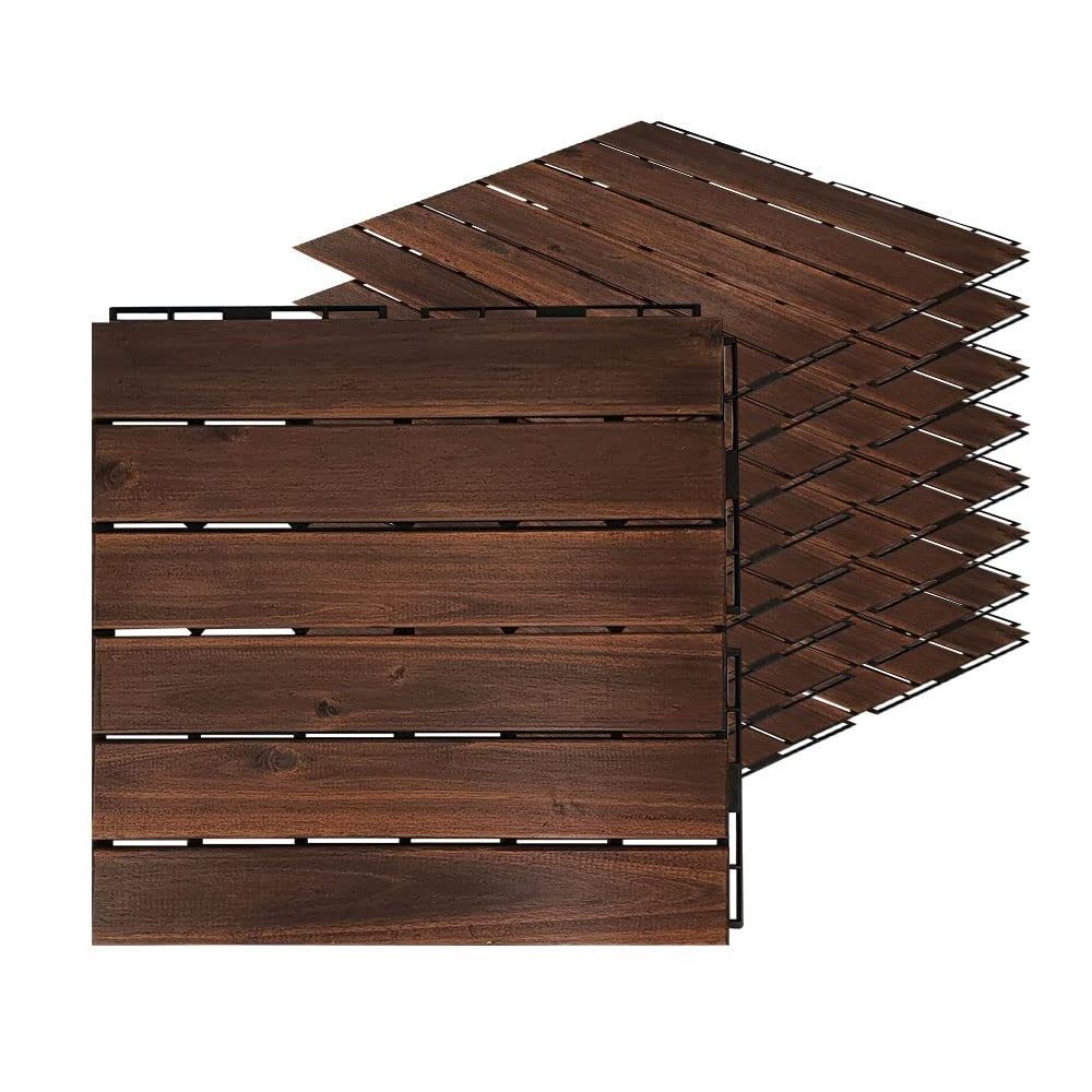 bamboo Hardwood Interlocking Deck Tiles Floor Tiles and Deck Use Natural Wood Outdoor Decking and Flooring, Rain