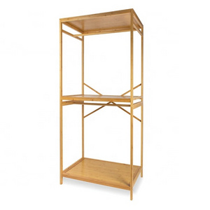 Daily Life Living Room Bamboo Clothes Coat Rack Garment Rack With Shelves And Clothes Rails_BSCI Factory