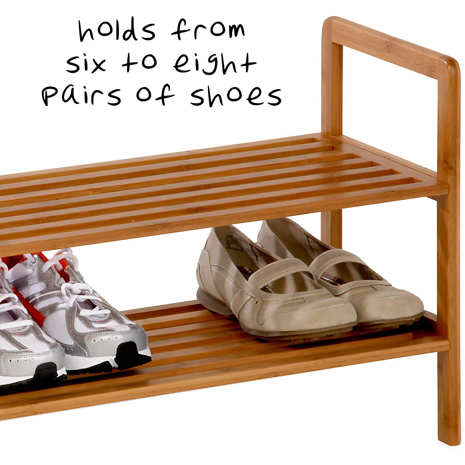 Bamboo 2-Tier Shoe rack,BSCI AND FSC factory