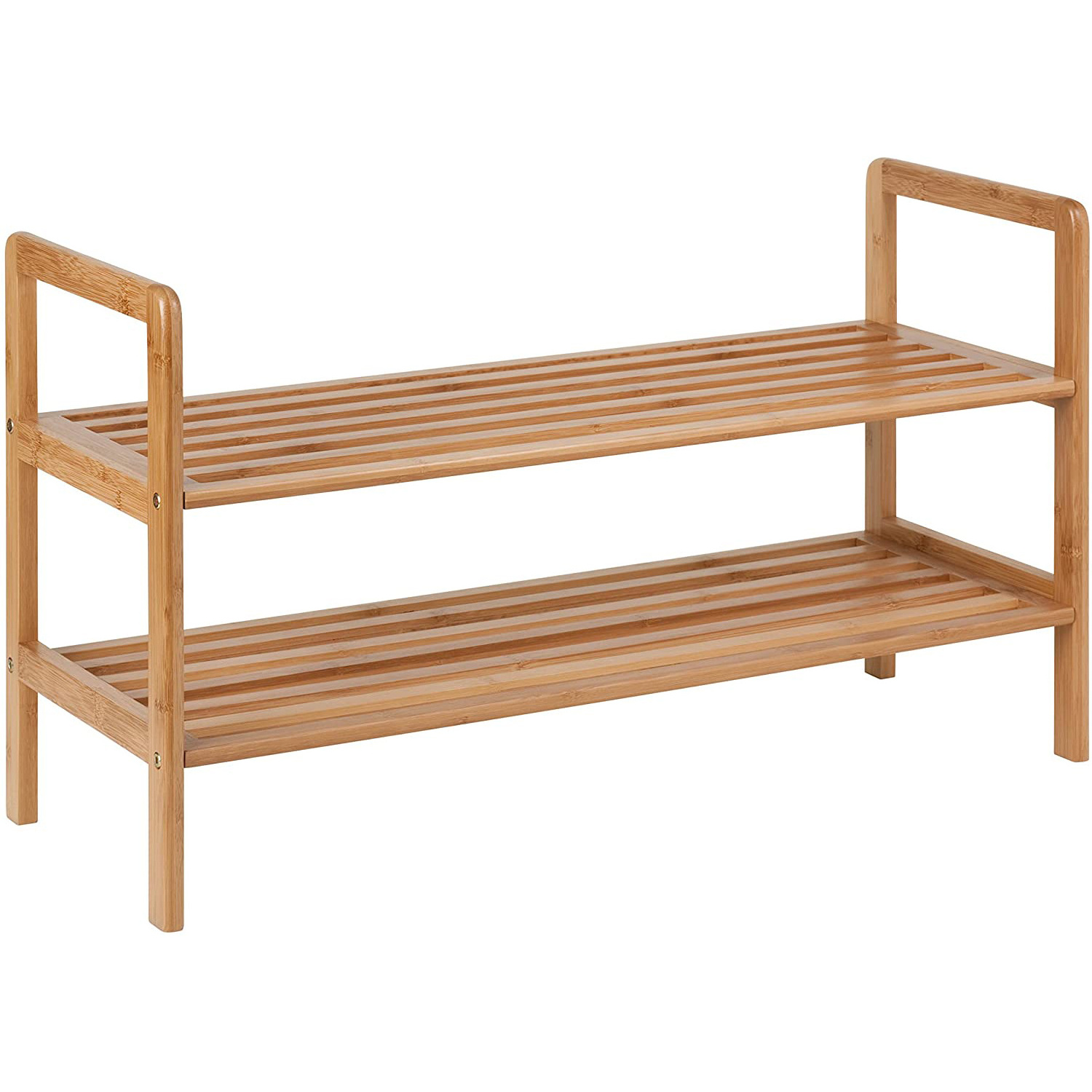 Bamboo 2-Tier Shoe rack,BSCI AND FSC factory