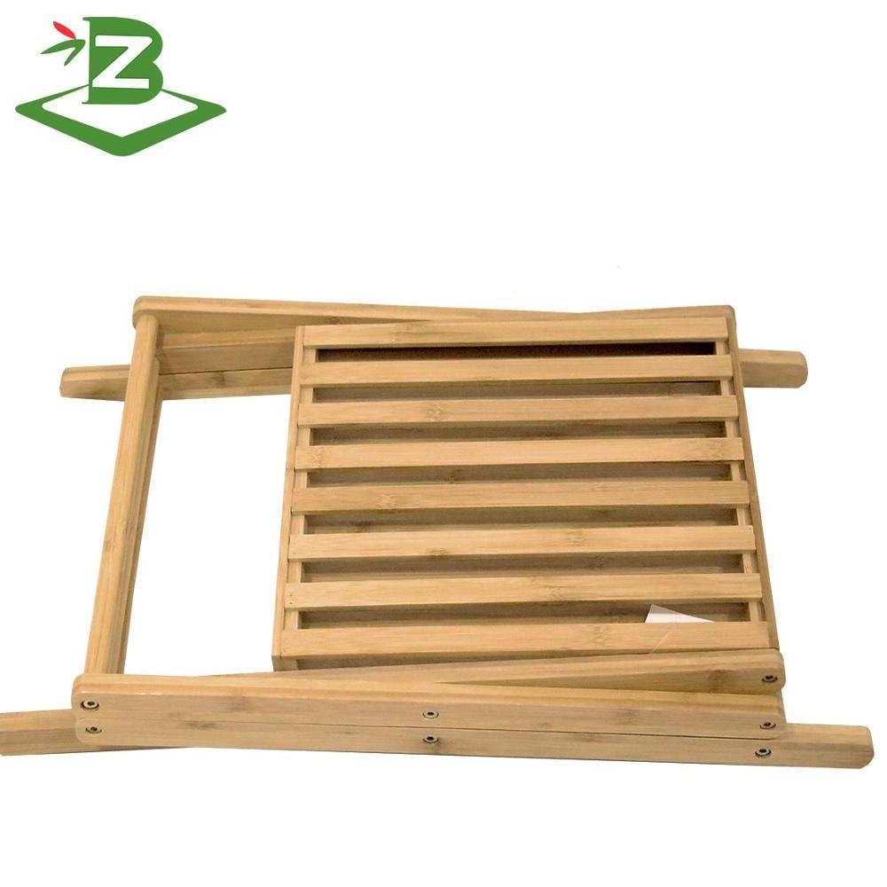 Foldable bamboo shelf easy carry outdoor garden shelf