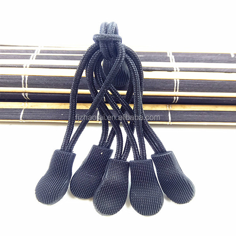 Wholesale Hot sale handbag rope zipper pulls handbag zip pullers glow in the dark slider puller