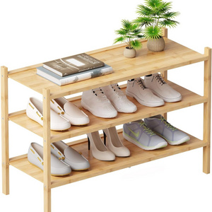 3-Tier Bamboo Shoe Shelf for Entryway and Bedroom