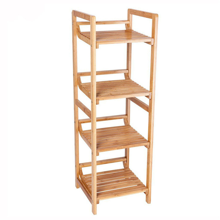 Multifunctional Shelves Kitchen Bamboo Furniture Shelf Tower Free Standing Rack