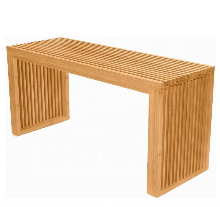 New Bamboo Dining Bench,Indoor Storage Bench Wood | Kitchen & Living Room Furniture