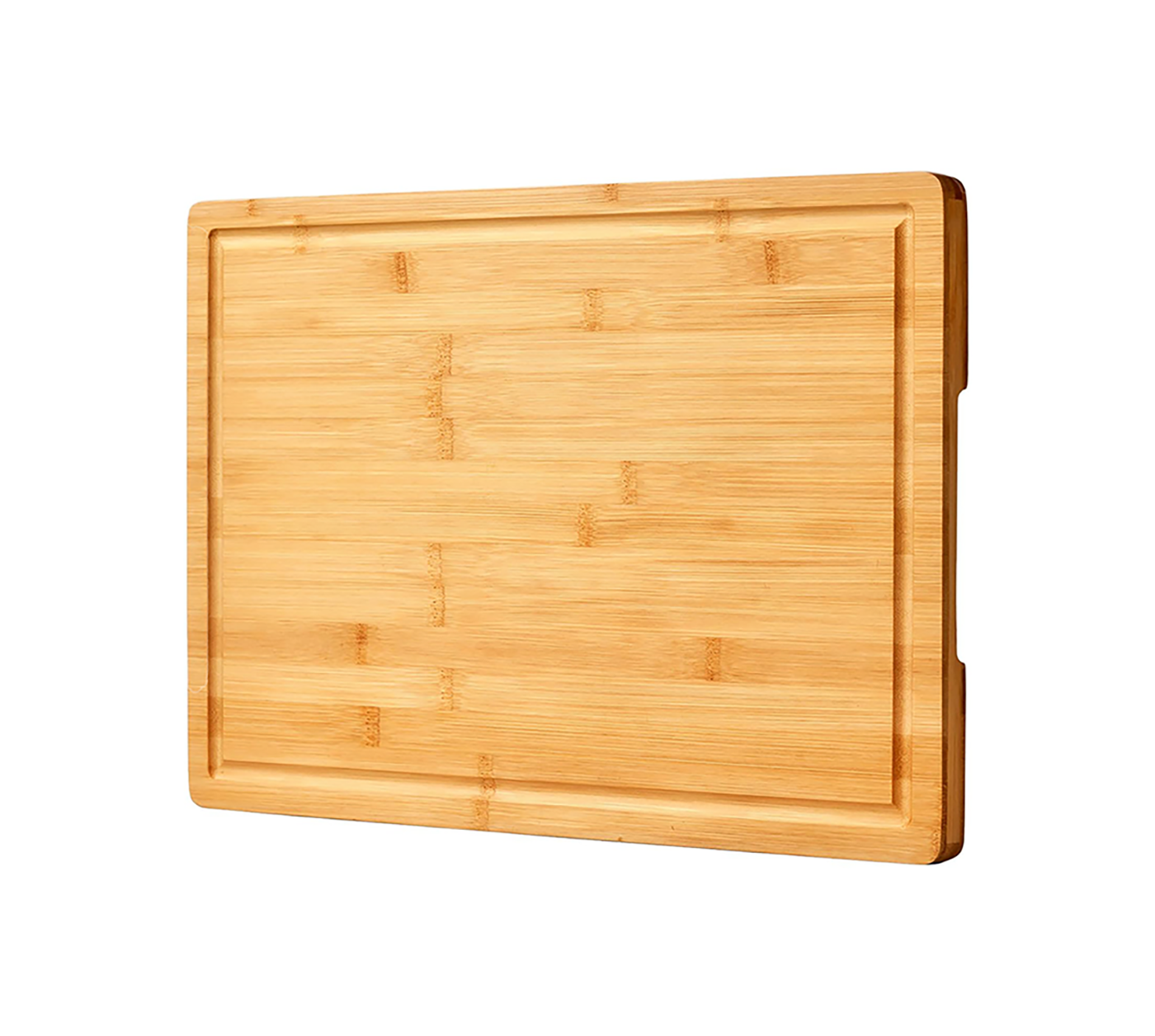 Bamboo Cutting  Cheese Board  Chopping Block With Side Handles And Juice Grooves For Kitchen