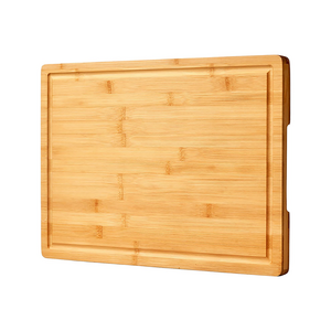 Bamboo Cutting  Cheese Board  Chopping Block With Side Handles And Juice Grooves For Kitchen