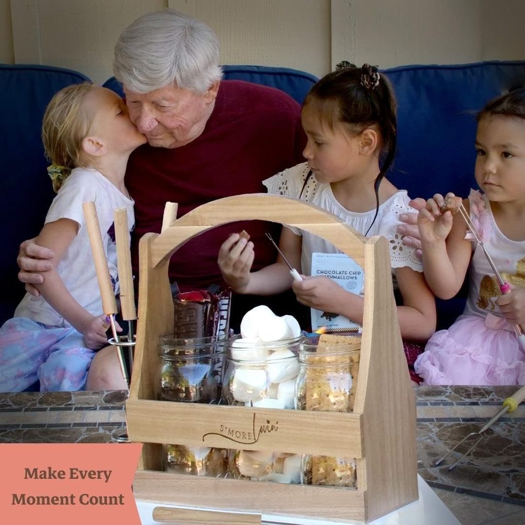 New arrival Smores Caddy - Wooden Display And Organizer For Your Smores Kit , Fire Pit Smore Kit