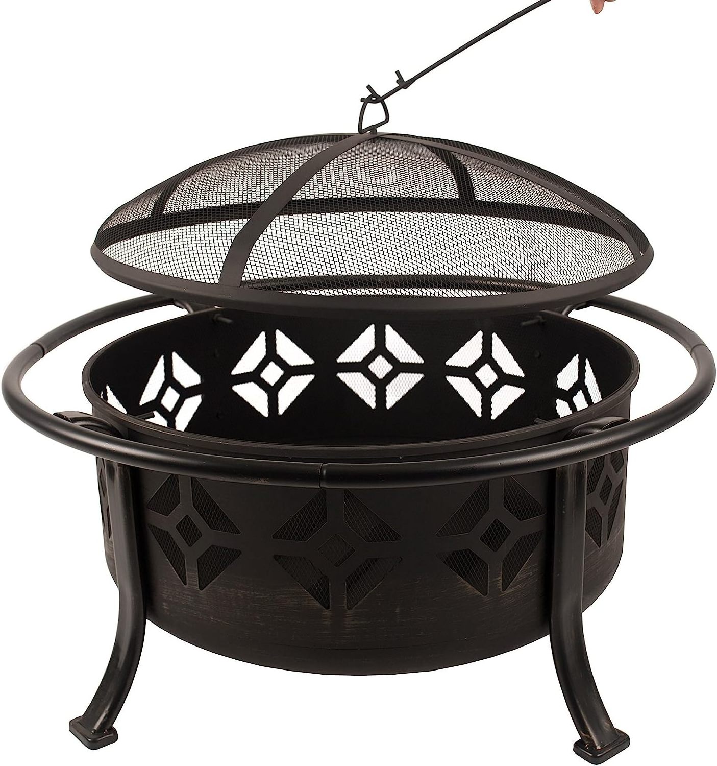 36 Inch Fire Pits  for Outside Wood Burning  Outdoor Large Fire Pit