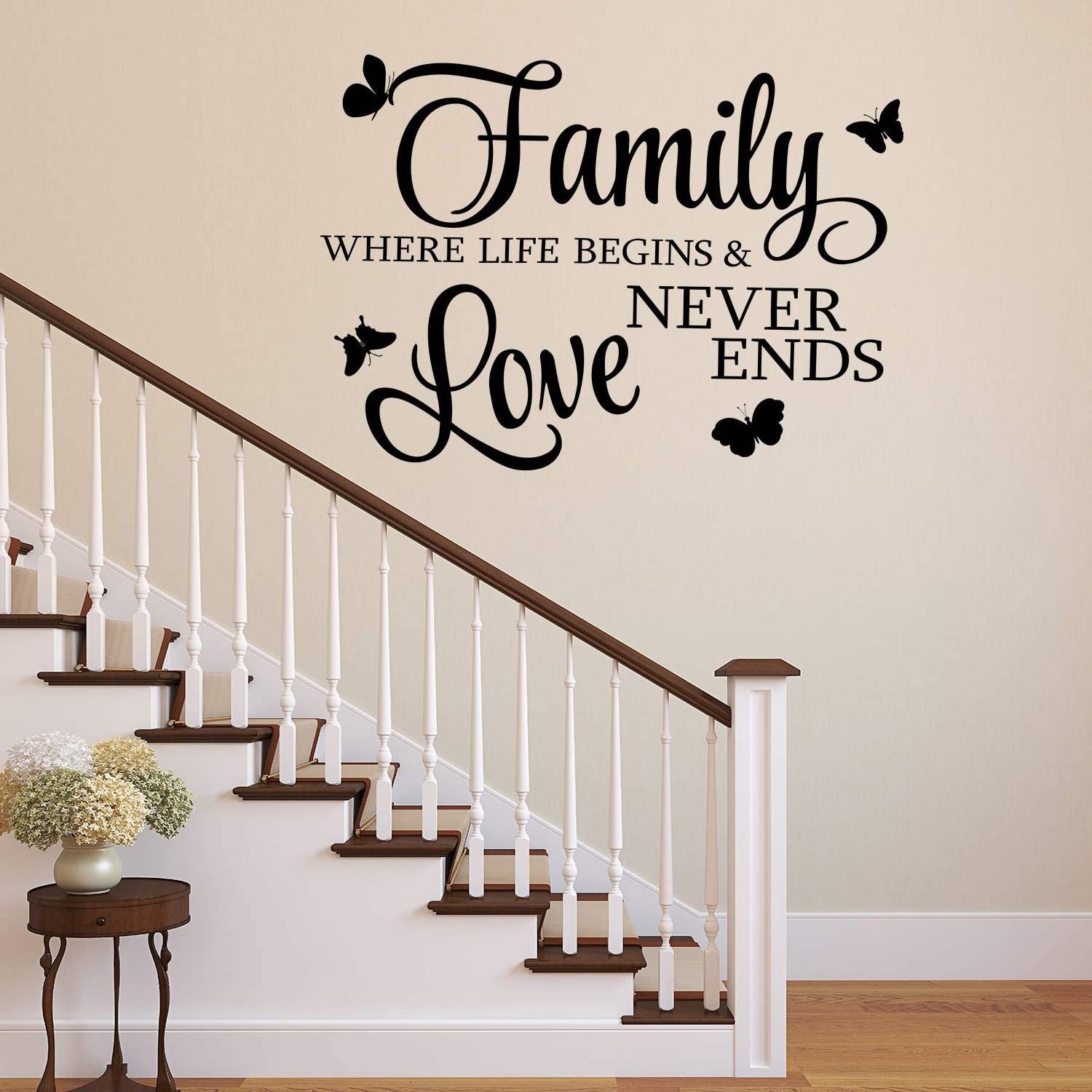 Laser Cutting Faith Makes All Things Possible Family Wall Decals Wall Stickers 3D Home Decoration Smart Home Decor