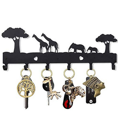 Customized Metal Key Holder Hooks Organizer Rack interior home decoration Iron wall mounted  key hanger hook