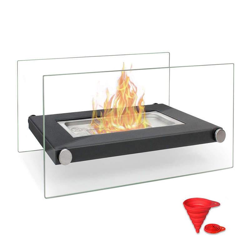 Top Selling Desktop Interior Home Decoration Coffee Table Burner Bio Fuel Personal Ethanol Mini Glass Portable Fire Pit