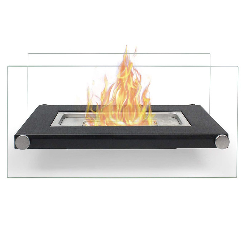 Top Selling Desktop Interior Home Decoration Coffee Table Burner Bio Fuel Personal Ethanol Mini Glass Portable Fire Pit