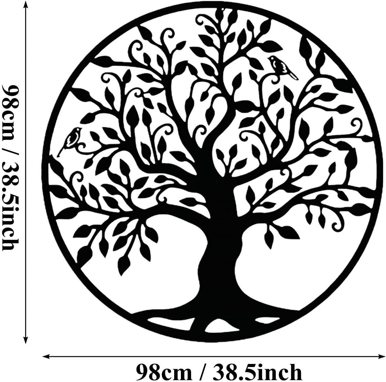 Tree of Life Metal Wall Art 11.8 Inch Wall Hanging Family Tree Wall Decor Hanging  Indoor Outdoor Decoration