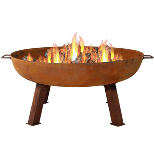 Outdoor Heater BBQ Grills Cement Rustic Portable Garden Fire Pit Table Cast Iron Smokeless Fire Pit Mat for Decking