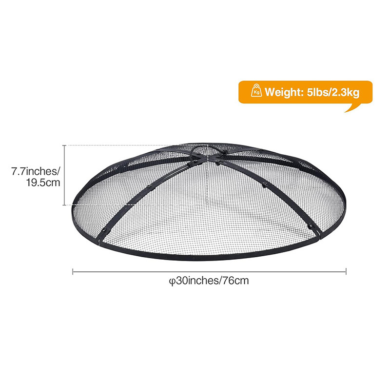 2025 Top Pick New Arrival 32inch Outdoor Wood Burning Outdoor Cast Iron Europe Hot Sale Fire Pit Spark Screen Cover