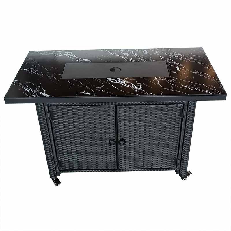 50,000 BTU Patio Table Top Rectangle Fire Pit Outdoor Fireplace Fire Table Outdoor Garden Propane Dropin Tabletop Gas Fire Pit