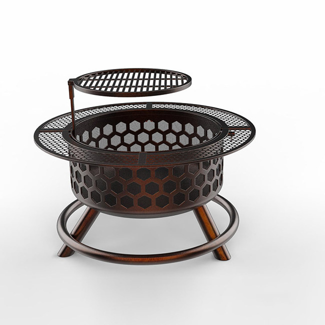 Rattan Sofa Set Outdoor Furniture  Brazier Indoor Fire Pit Bio Ethanol Corten Steel Metal Ring Cooking Fire Pit Grate