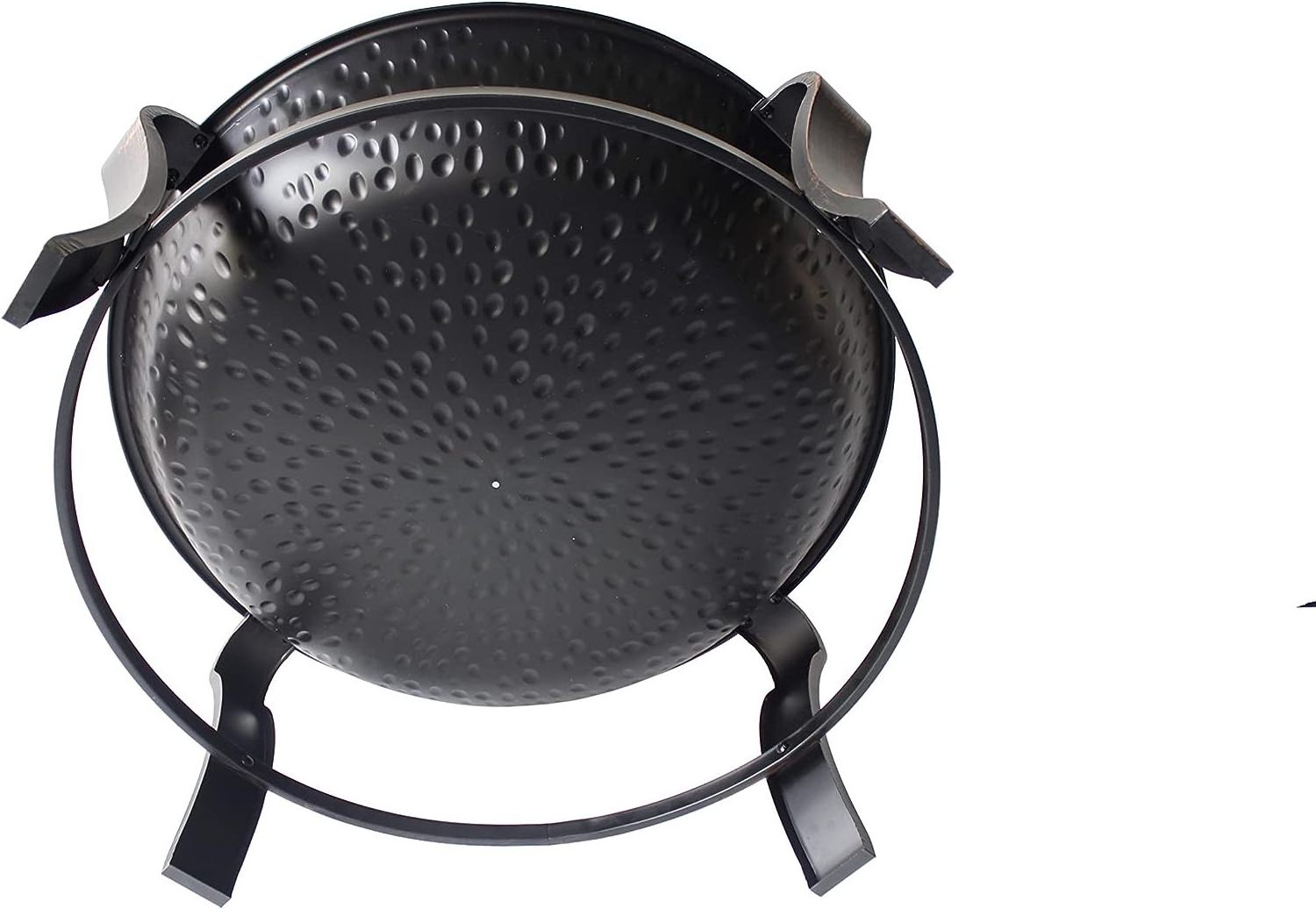 Outdoor Round Wood Burning Fire Pit Bowl with Mesh Screen Outdoor Large Fire Pit