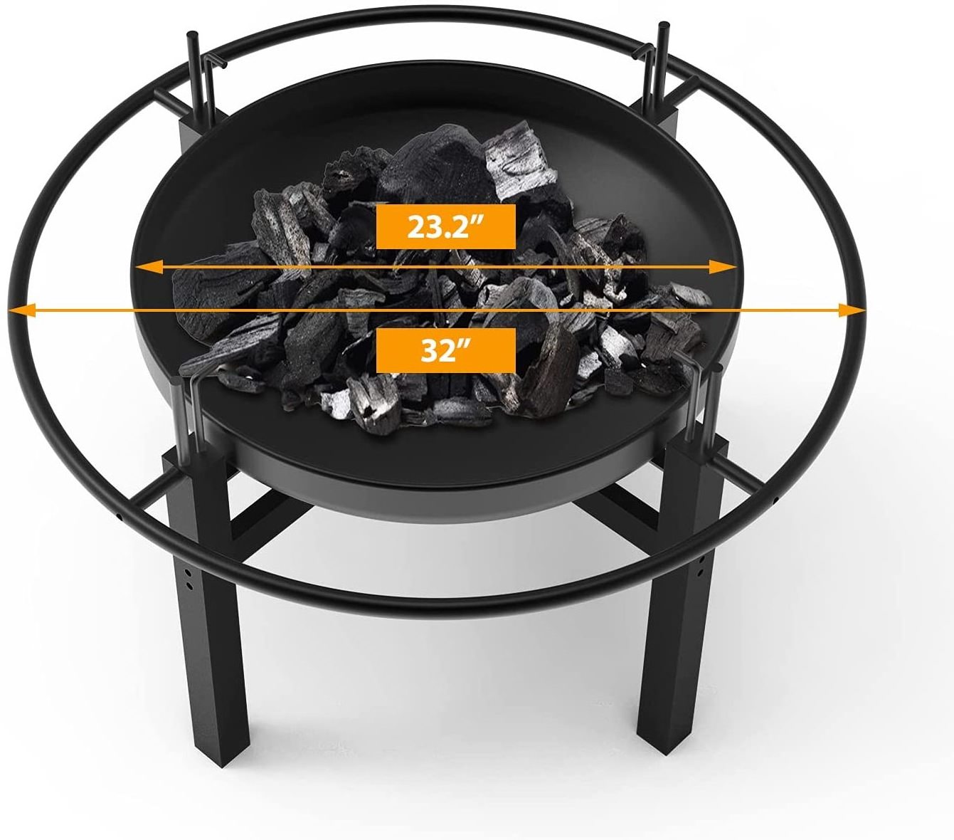 Wholesale Christmas Decorations Outdoor Wood Burning Steel BBQ Backyard Cast Iron Fire Pit Bowl Portable Fire Pit