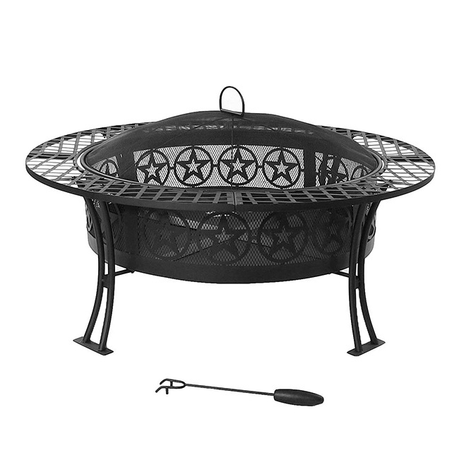 2022 Zhongpin Top Selling New Arrival Korean Mosaic Table Indoor Heater BBQ Brazier Steel Modern Gas Fire Pits