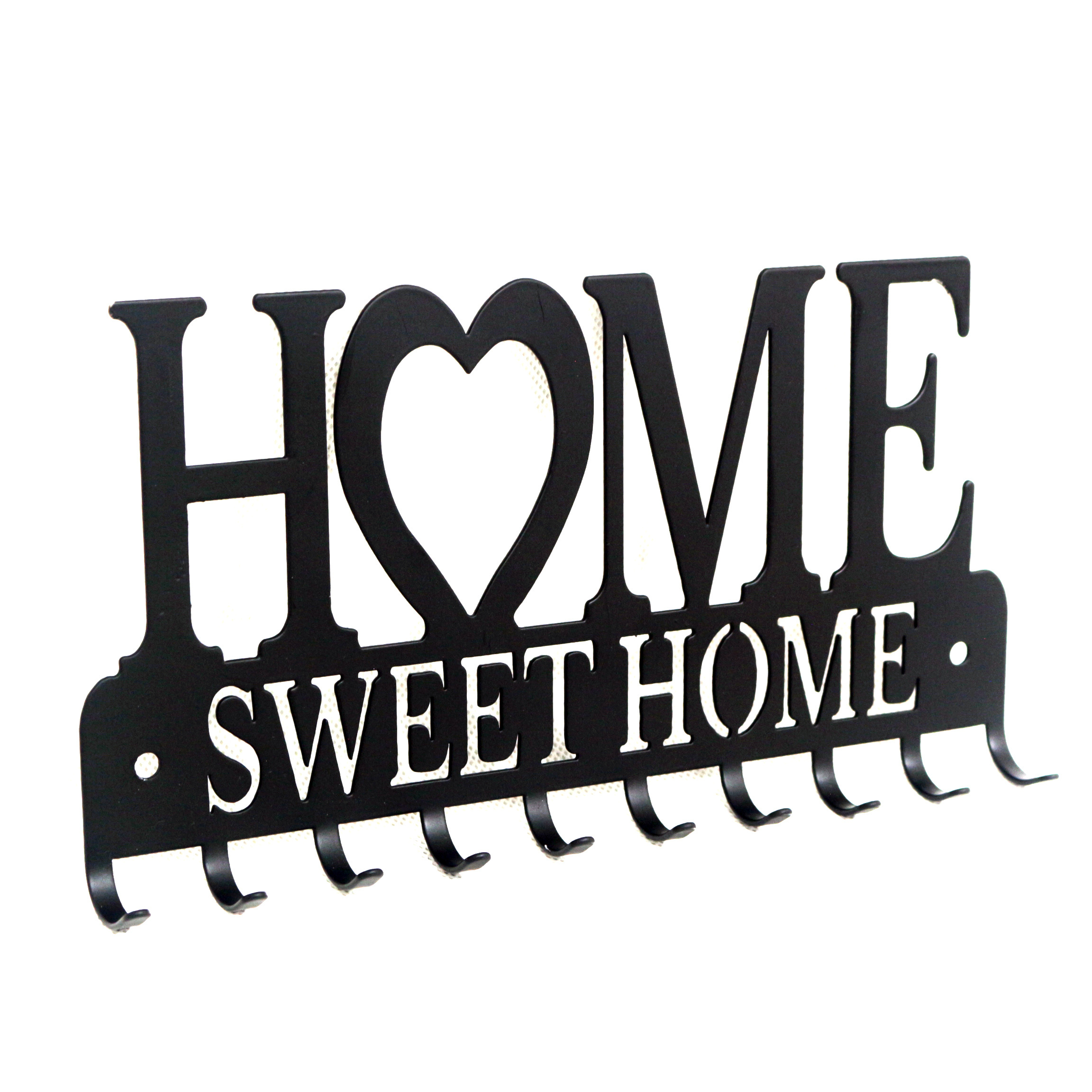 Home Sweet Hooks Wall Mounted Hanging Key Coat Laser Cut Customized  Metal Hanger Bracket Wall Hook