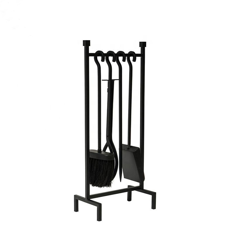 Fire Place Tools Kit Sets 5 Piece Fireside Fireplace Accessories Stand Fire Pit Wrought Iron Fireplace Companion Tool Set