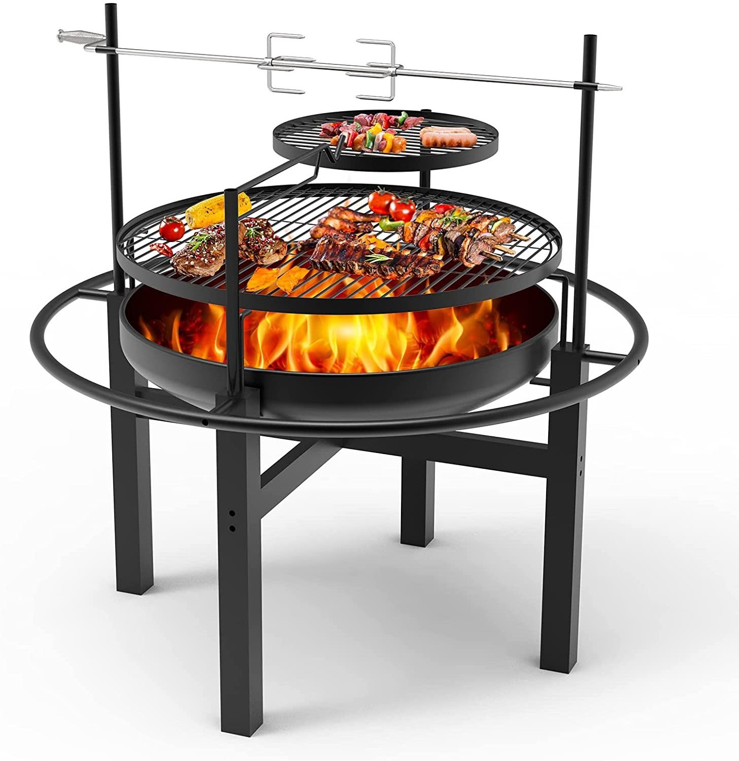 Wholesale Christmas Decorations Outdoor Wood Burning Steel BBQ Backyard Cast Iron Fire Pit Bowl Portable Fire Pit