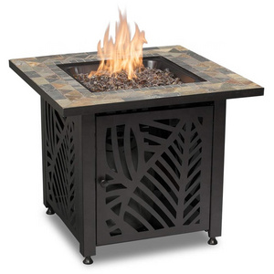 2020 Hot Sale Iron Cast Patio Fire Pit Practical Metal Firepit Heater Square Mosaic Fire Pit With Cover HD Designs Outdoor