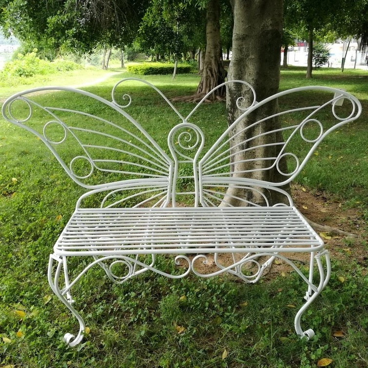 Hot sale European Rust Outdoor Patio Furniture Metal Patio Bench Garden Antique Cast Iron Garden Benches