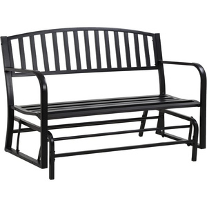 Garden Bench for Patio Outdoor Bench Metal Park Bench Patio Seating for Front Porch Backyard Park Outside Furniture