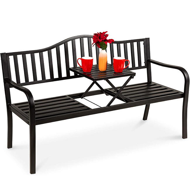 New Arrival Modern Design Smart Outdoor Furniture Iron Outdoor Patio Chair Antique  Bench Garden