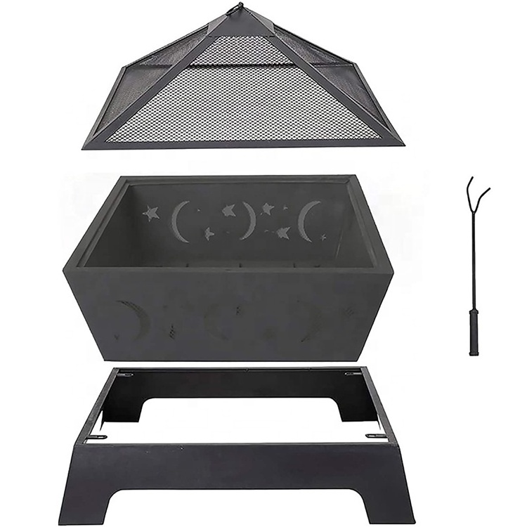 Fire Pit 24 Inch with Star and Moon Design Wood Burning Firepit Zhongpin Hot Sale